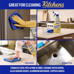 Bar Keepers Friend MORE Spray + Foam Multipurpose Cleaner, 25.4 oz x 2, Surface Cleaner Removes Rust Stains, Mineral Deposits, Soap Scum, Grime & Tarnish